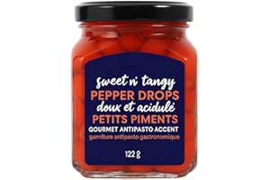 Pickled Pepper Drops – Sweet & Tangy Peruvian Teardrop Peppers in Vinegar Marinade (122g)