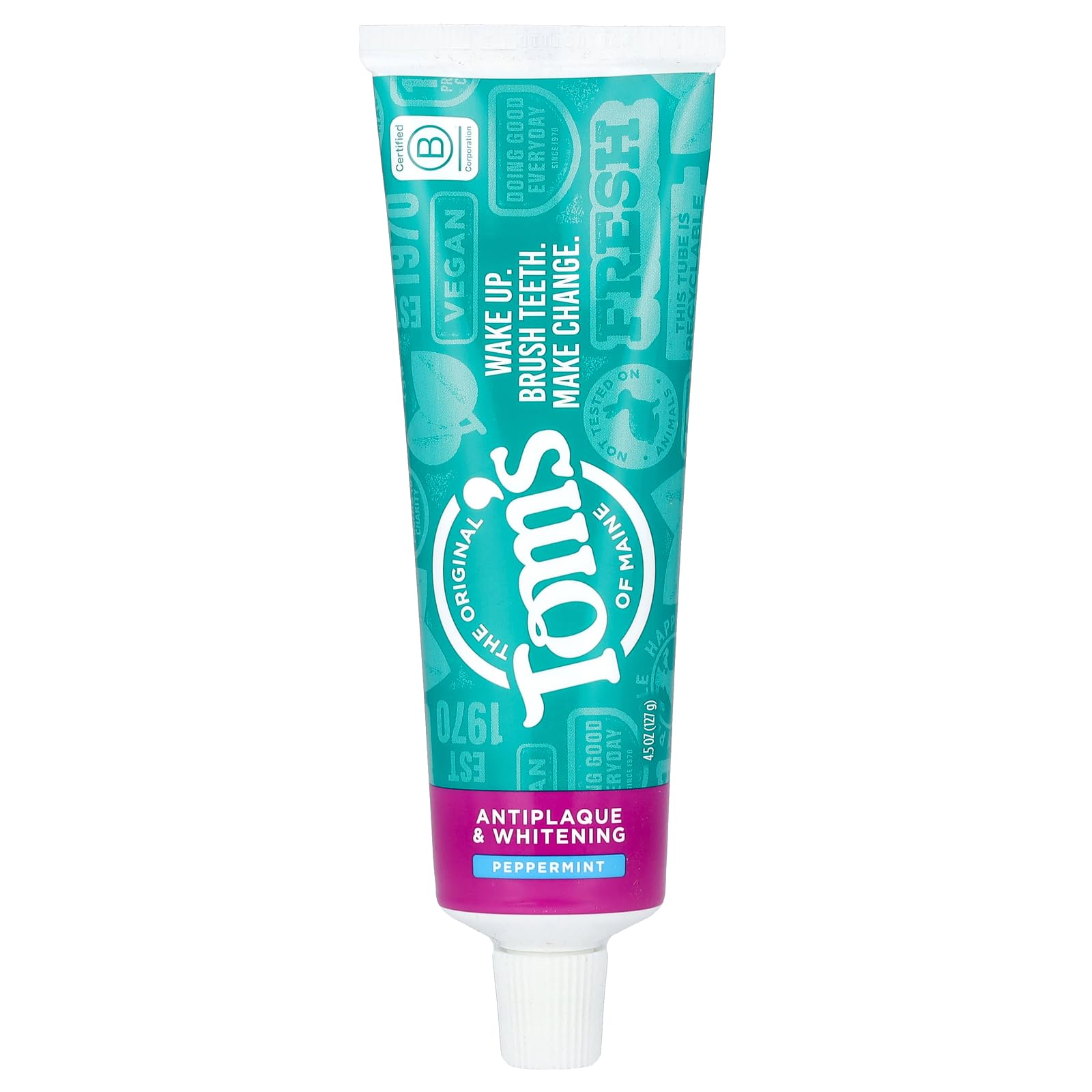Photo 1 of ***FACTORY SEALED*** Toms of Maine Whitening Peppermint Toothpaste, 4.5 OZ