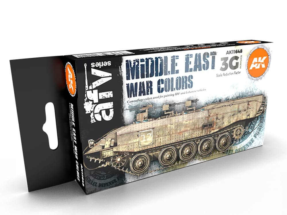AK Acrylics 3Gen AVF Set AK11648 Middle East WAR Colors 3G (6x17ml)