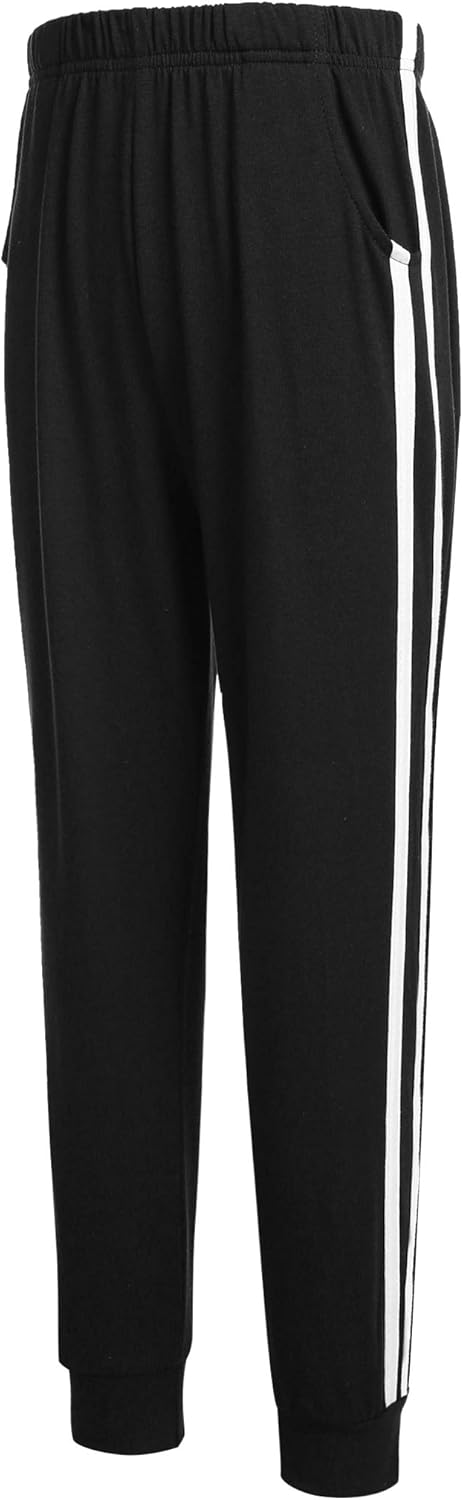 Boyoo Boys Basic Sweatpants Youth Training Pants Athletic Tricot Jogger Pants Active Sports Leggings for 6-14Y Kids: Clothing