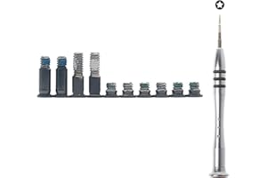 Bfenown Replacement 10pcs/Set Bottom case Screws + 1pcs 5 Point Pentalobe Screwdriver for MacBook Air 13” A1932 Retina 2018 2019 Year, A2179 2019 2020 Years MC 3302, A2337 M1 GPU EMC 3598 2020 (Grey)