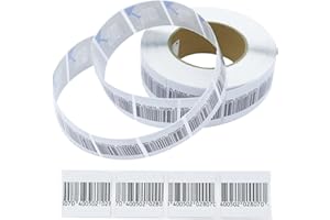 PACABA 8.2Mhz Security Labels Sticker Square 1.5 X 1.5 Inch Barcode EAS Checkpoint Compatible EAS Loss Prevention