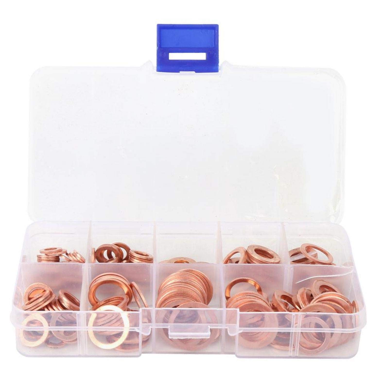 200/280pcs Copper Gasket Hardware Accessory Fasteners Sealing Washer Industrial Parts Oil Plug Gasket Durable (200pcs)