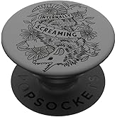 Internally Screaming Weird Sarcastic Funny Grey Possum PopSockets Adhesive PopGrip