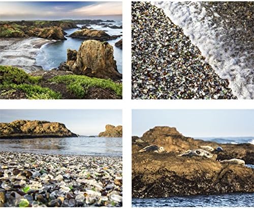 Set of Four 8x10 Photos,Fort Bragg Glass Beach by TravLin Photography