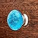 Turquoise Bubbles Glass Drawer Pull, Cabinet Pulls, Dresser Knobs - Pack of 12