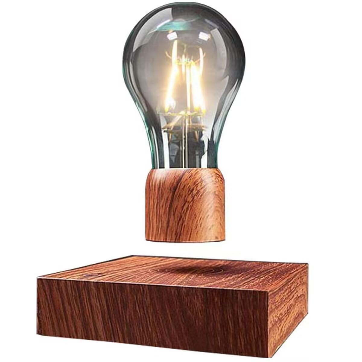 Magnetic Floating Light Bulb Lamp, Levitating LED Bulb Desk Lamp Rotating Levitation Wireless Bulb Decorative Light for Home Office Decor, Tech Gadgets Toys, Night Lights