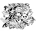 Nuoxinus Laptop Stickers [100pcs], Black White Car Stickers Skateboard Luggage Bike Motorcycle Bumper Stickers, Snowboarding Guitar Helmet Phone Graffiti Stickers Decals