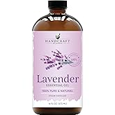 Handcraft Blends Lavender Essential Oil in Glass Bottle – Huge 16 Fl Oz – 100% Pure and Natural – Premium Grade Oil for Diffuser and Aromatherapy, Skin, Massage, Candle and Soap Making Fragrance