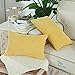 CaliTime Throw Pillow Covers Pack of 2 Comfy Corduroy Corn Striped Waffle Decorative Cushion Cases for Couch Sofa Bed Farmhouse 12 X 20 Inches Gold Yellow