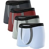 BAMBOO COOL Men's Trunks with U-Mesh Vent - Breathable Viscose, Tag-Free, Anti Ride-Up Underwear for Men