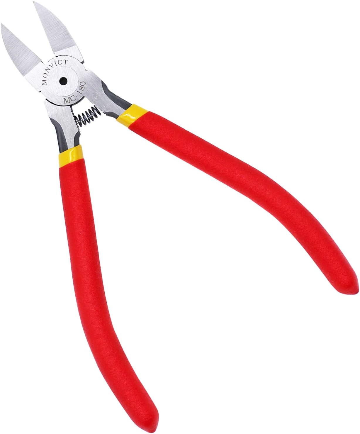 MC-180 Wire Cutter, 6 inch Precision Side Cutter Heavy Duty Flush Cutting Pliers, Cutters for Cables, Wires, Zip Ties and More - - 