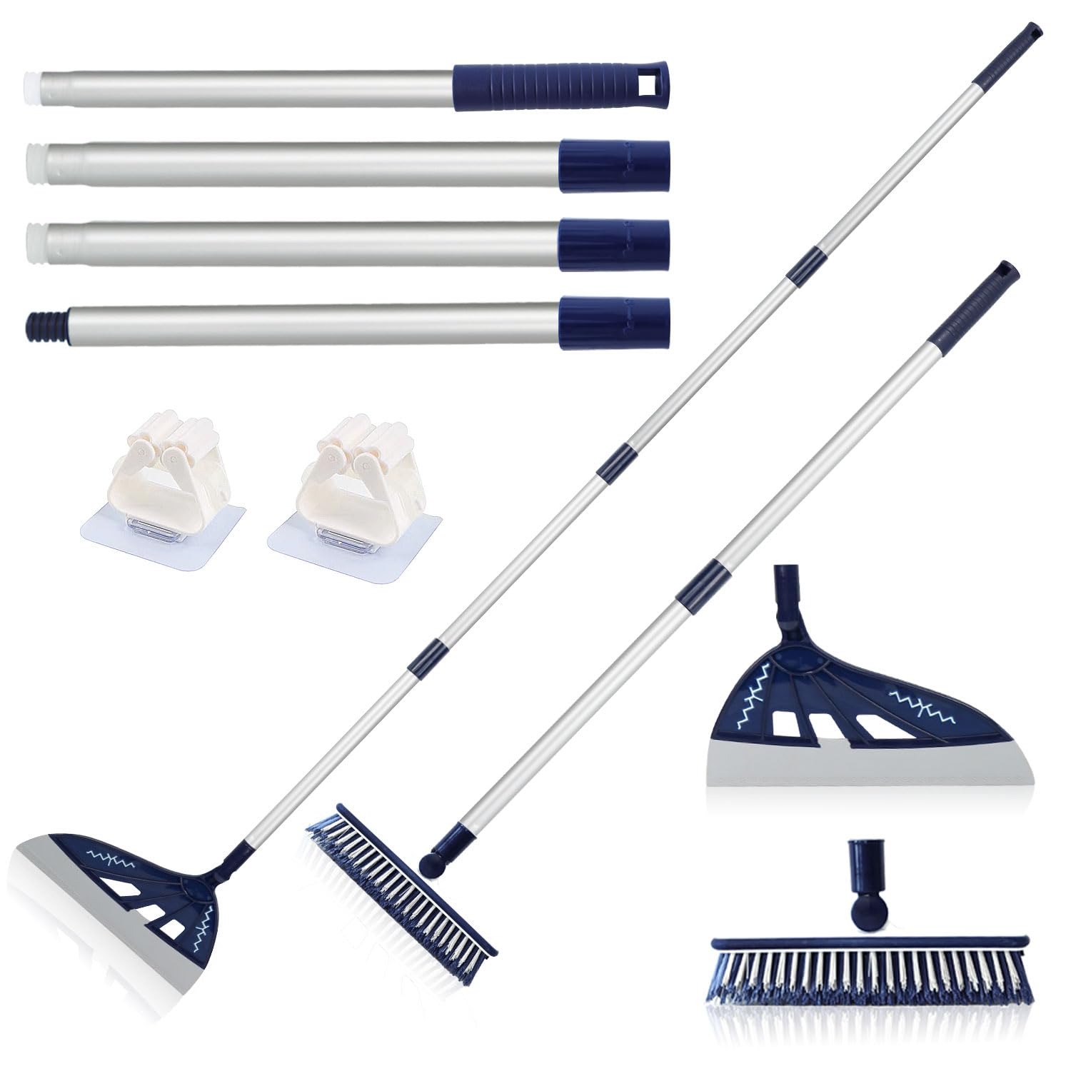 Photo 1 of Magic Air Silicone Broom Sweeper, Multifunction Silicone Broom, Household Squeegee for Floor Cleaning, Bathroom, pet Hair, Blue Dog Brush Set (Blue)