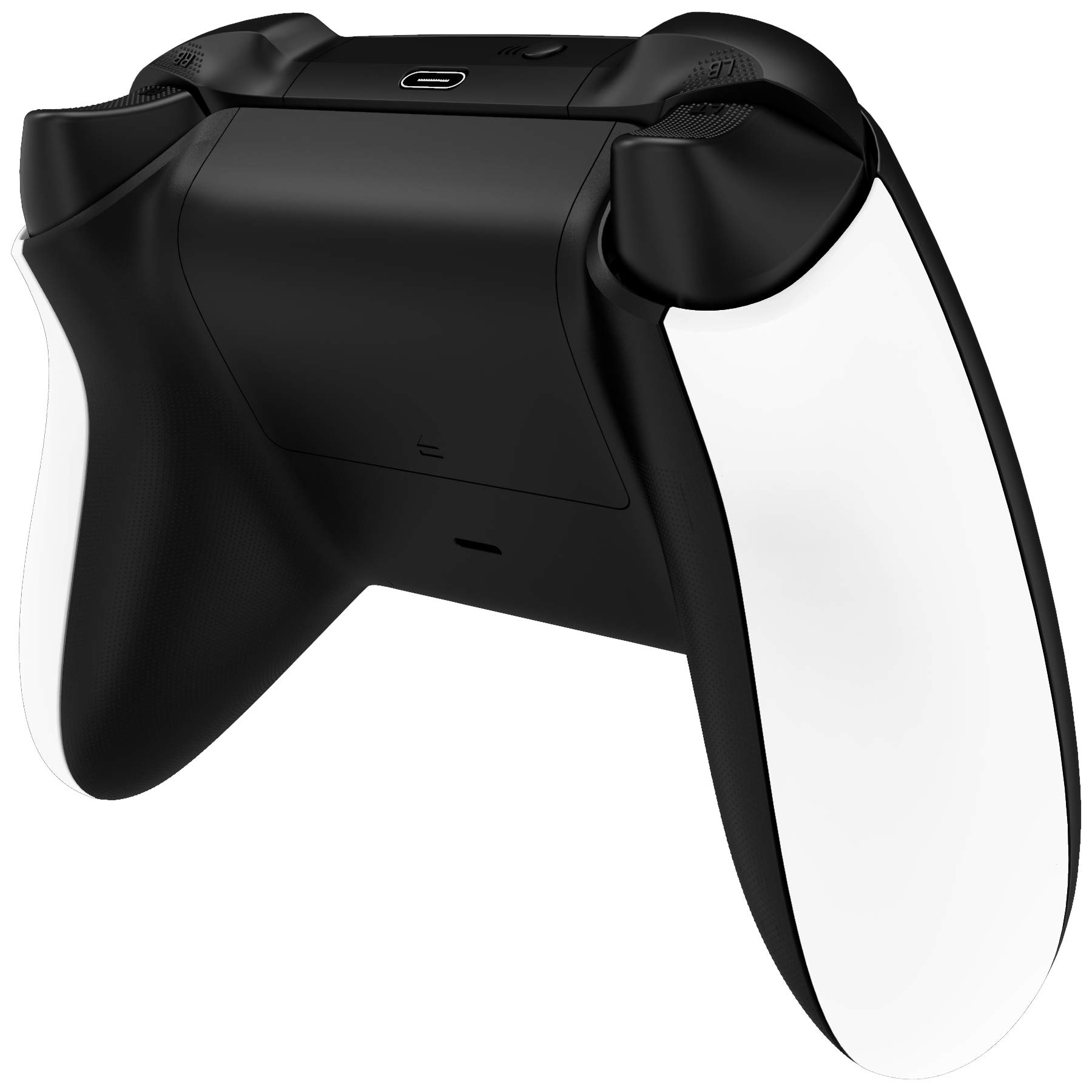 eXtremeRate DIY Grip for Xbox Series X & S, White Replacement Left Right Side Rails, Replacement Rear Shell for Xbox Core Wireless Controller [Controller Excluded]