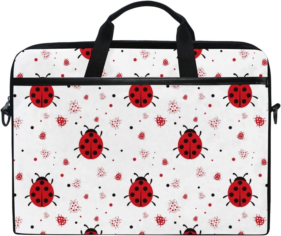 CPYang Laptop Bag Polka Dot Animal Ladybugs Computer Laptop Case Notebook Laptop Shoulder Messenger Bag Sleeve for Boys Girls Women Men