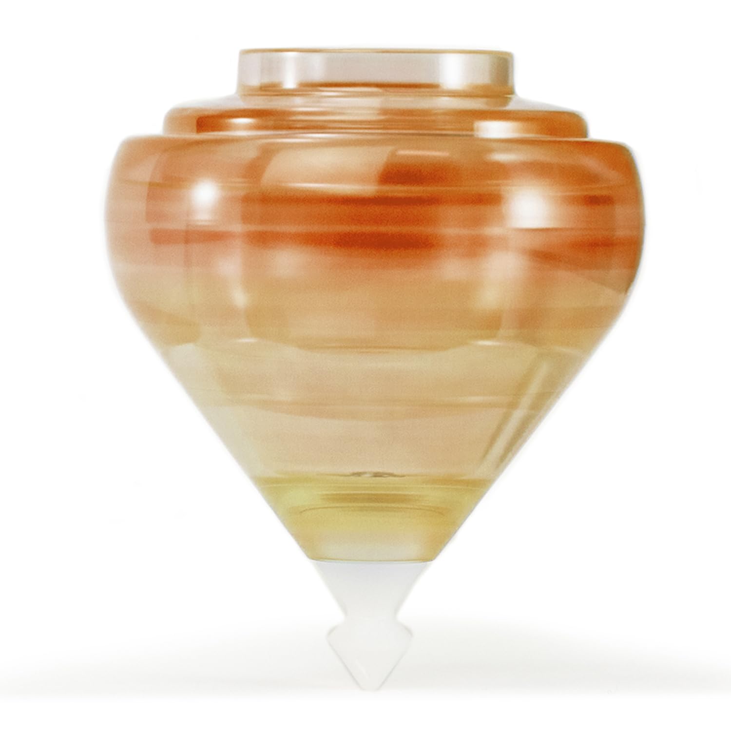 YoYo Factory Short Circuit Spinning Top – Fixed Tip Spin Top with String | Durable Spinner Toy for Kids & Beginners | Trick-Ready Spinning Tops Skill Toy - Orange