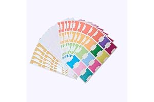 20 Sheets/240 Pieces Removable Index Tabs Double Sided Writable Page Markers Blank Monthly Planner Labels for Books Notes Org