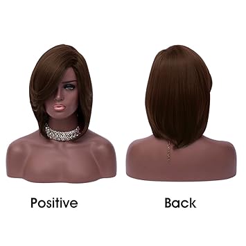 Buy Skm Short Bob Wig With Bangs Soft Silky Straight Resistant