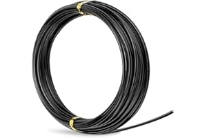 ZELARMAN 16.4 Feet Black Aluminum Craft Wire 3 mm Thickness Bendable Metal Craft Wire for DIY Crafts Making