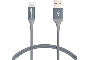 �鶹�� Basics USB-A to Lightning Charger Cable, Nylon Braided Cord, MFi Certified for Apple iPhone 14 13 12 11 X Xs Pro, Pro 