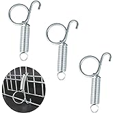 4pcs 75mm Metal Finger Spring Latch Hook, One-Handed Cage Door Spring Hooks, Large Cages Lock for Fixing Pet Cage Door,Bunnies, Rodents, Hamsters, Squirrels, Birds Cages Hook