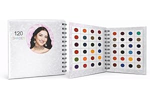 120 Shades Velvet Bindi Book for Women – Multicolor Plain Round Forehead Stickers | Bollywood Traditional Indian Bindiya Book