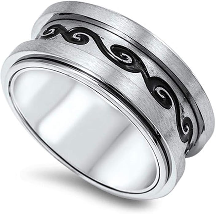 Spinner Ring Men's Celtic Fashion Design 316L Stainless Steel Band Size
