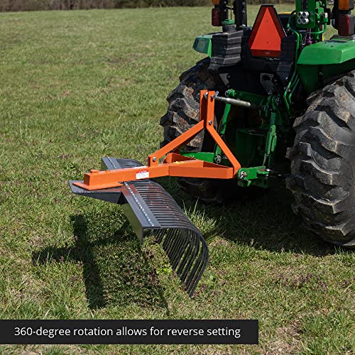 Titan Attachments 3 Point 4 FT Landscape Rake for Compact Tractors