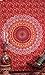 Labhanshi Reddish kaleidoscopic Wall Hanging - Block Print Floral Indian Tapestry