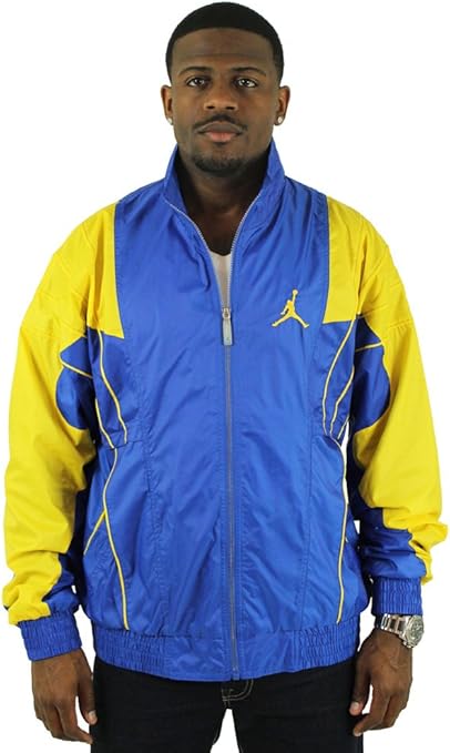 blue and yellow jordan jacket