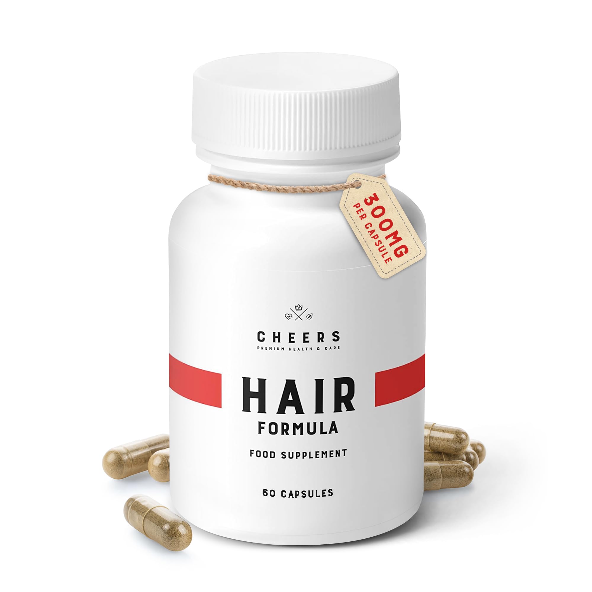 CHEERS - Hair Formula, 60 Capsules, Hair Skin and Nails Vitamins for Adults, Vegan Hair Vitamins, Hair Supplement with Phosphatidic Acid