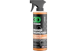 3D Orange Degreaser – Citrus-Based Car Cleaner for Oil, Grease, Grime & Adhesives – Water-Based, Non-Corrosive, Eco-Friendly, Interior & Exterior Use - 16 Fl oz