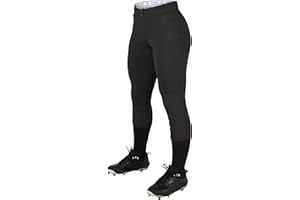 CHAMPRO Women's Fireball Low-Rise Knicker-Style Fastpitch Softball Pants in Solid Color with Reinforced Knees