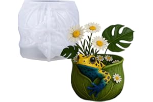 Flower Pots Silicone Mold Succulents Planter Concrete Mold Frogs Concrete Cement Molds for Pen Holders, Home Decors Holders M