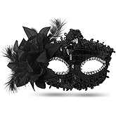 MYMENU Masquerade Mask for Women Couple Masquerade Mask for Men Shiny Venetian Mask Halloween Mask for Party Prom
