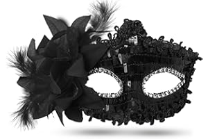 MYMENU Masquerade Mask for Women Couple Masquerade Mask for Men Shiny Venetian Mask Halloween Mask for Party Prom