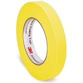 3M Automotive Refinish Masking Tape 388N, 06653, Yellow, 24 mm x 55 m | 1 Roll, Crepe Backing; Moisture Resistant; Multi-Purpose
