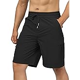 Flyplus Men’s Hiking Cargo Shorts Quick Dry Lightweight Durable Outdoor Athletic Shorts 6 Pockets for Running Golf Travel
