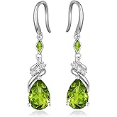 Sterling Silver Earring For Woman -Teardrop Birthstone Earring Jewelry Birthday Gifts for Women,Girlfriend,Wife,Mom - Graduation, Friendship,Birthday, Anniversary