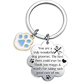 Fmekosdz Dog Hairdresser Jewelry Dog Beautician Keychain Dog Groomer Christmas Keychain