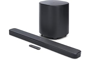 JBL Bar 500MK2-5.1 Channel soundbar System with Dolby Atmos®, MultiBeam™ 3.0 & PureVoice 2.0, 750W with 10" Sub, Easy Sound Calibration, and Works with Voice Assistant-Enabled Speakers (Black)