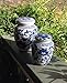 Decorative Blue and White Lotus Pattern Porcelain Storage Container or Display Unit.Large