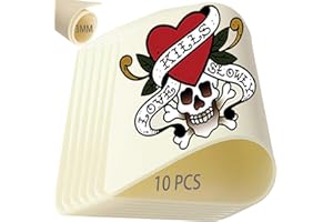 GTARTISTOO Tattoo Skin Practice Thick 8x12 Blank Double Sides Tattoo Practice Skin Soft Silicone Pads Fake Skin Tattooing Microblading Skin for enthusiasts and tattoo artist (10pc skin- yellow)