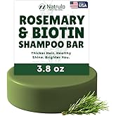 Rosemary Biotin Shampoo Bar – Hair Growth & Hair Thickening Shampoo for Women & Men – Solid Shampoo Bar for Thinning Hair, Deep Cleansing Scalp Care – Natural, Zero Plastic, Made in USA