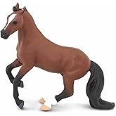 Safari Ltd. Thoroughbred Horse Figurine - Detailed 5" Plastic Model Figure - Fun Educational Equestrian Play Toy for Boys, Girls & Kids Ages 3+