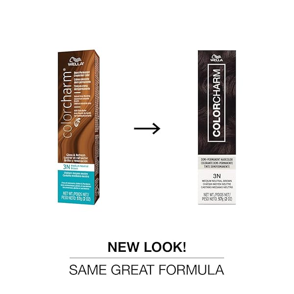 COLORCHARM DEMI PERMANENT HAIR COLOR 3N MEDIUM NEUTRAL BROWN GLOSS, REFRESH AND TONE 2 FL OZ