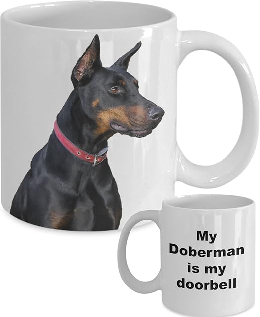 doberman coffee mug