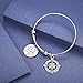 CJ&M Best Friend Bracelets - Side By Side Or Miles Apart Compass Best Friends Bangle Bracelets Adjustable,Long Distance Friendship Gifts,Sister Gift Jewelry
