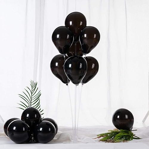 ZOOYOO 5 Inch Black Balloons Mini Black Latex Balloons Party Decorations Supplies,Pack of 120