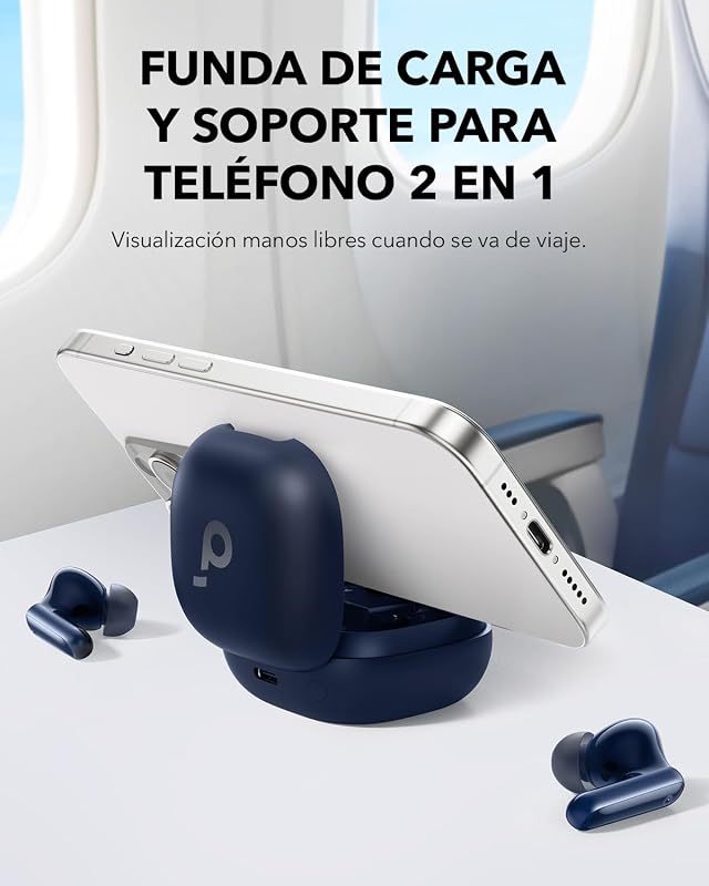 Fones de ouvido bluetooth sem fio anker soundcore p40i com cancelamento de ruído adaptativo ambiental, graves intensos, 60 horas, suporte para telefone, ipx5, carregamento sem fio, bluetooth 5.3